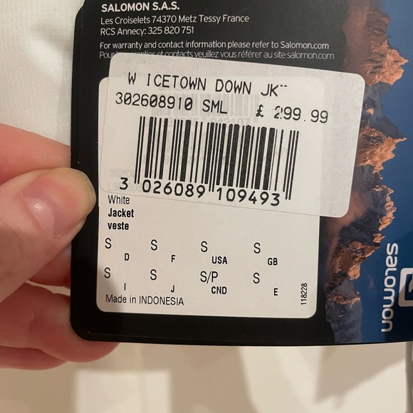 Salomon icetown ski jacket NWT size small - Picture 4 of 8